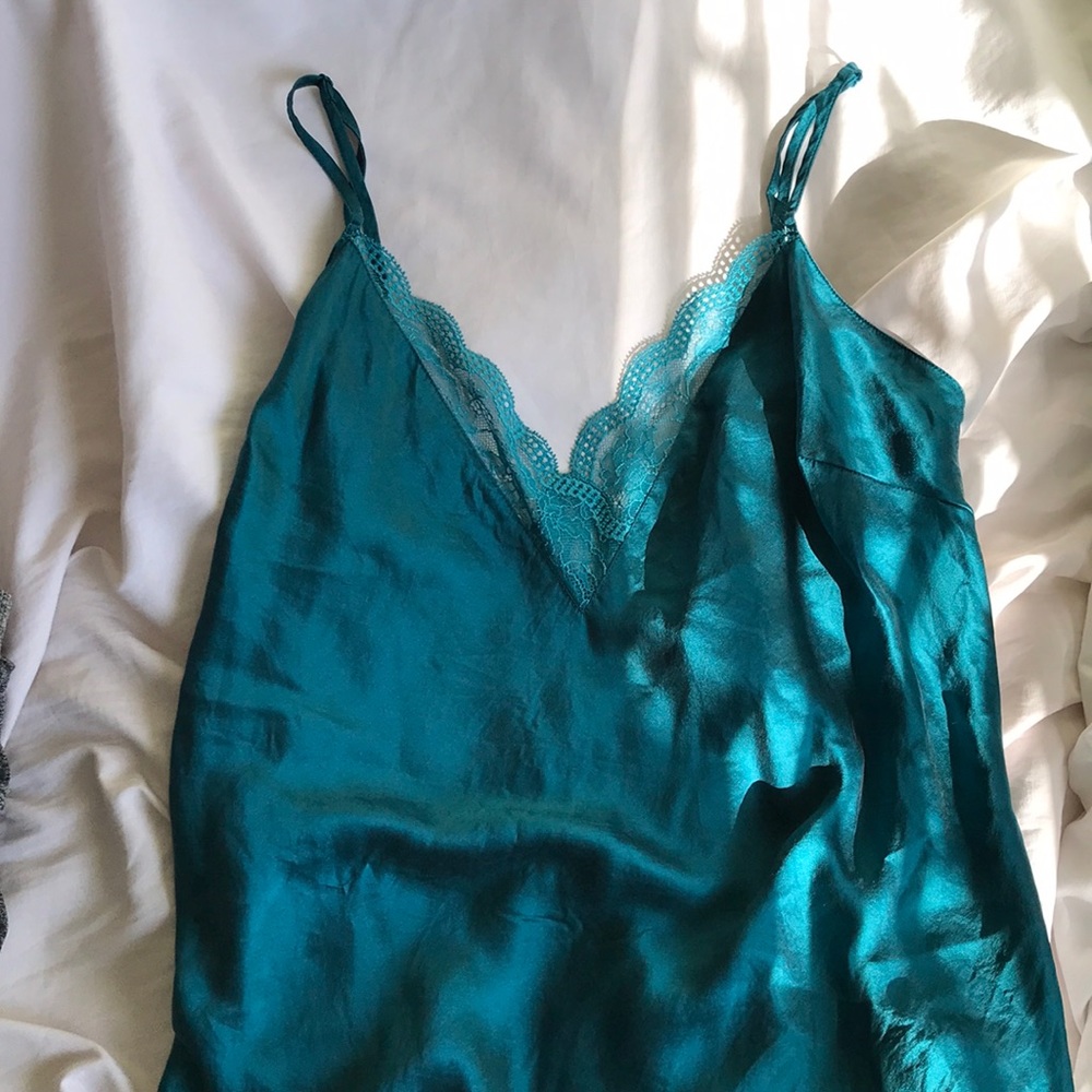 Vintage Blue Victoria’s Secret Silk Slip Dress